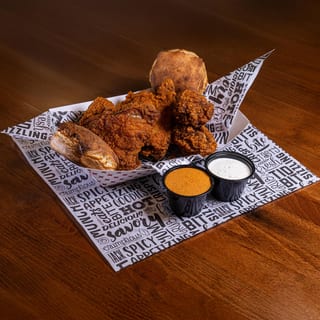 4 Pieces (Bone-In), 2 Sauces, 2 Rustic Butter Biscuits