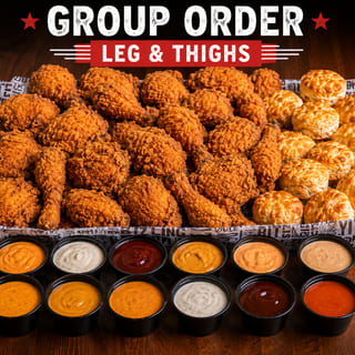 16 Pieces (Bone-In), 8 Sauces, 8 Rustic Butter Biscuits